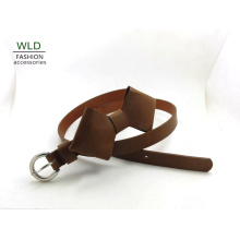 PU Lady′s Fashion Belt with Tie Decoration (KY5380)